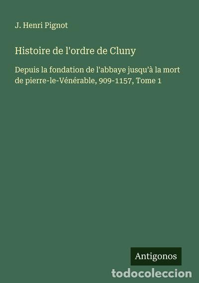 books: Histoire de l'ordre de Cluny- 9783563064474