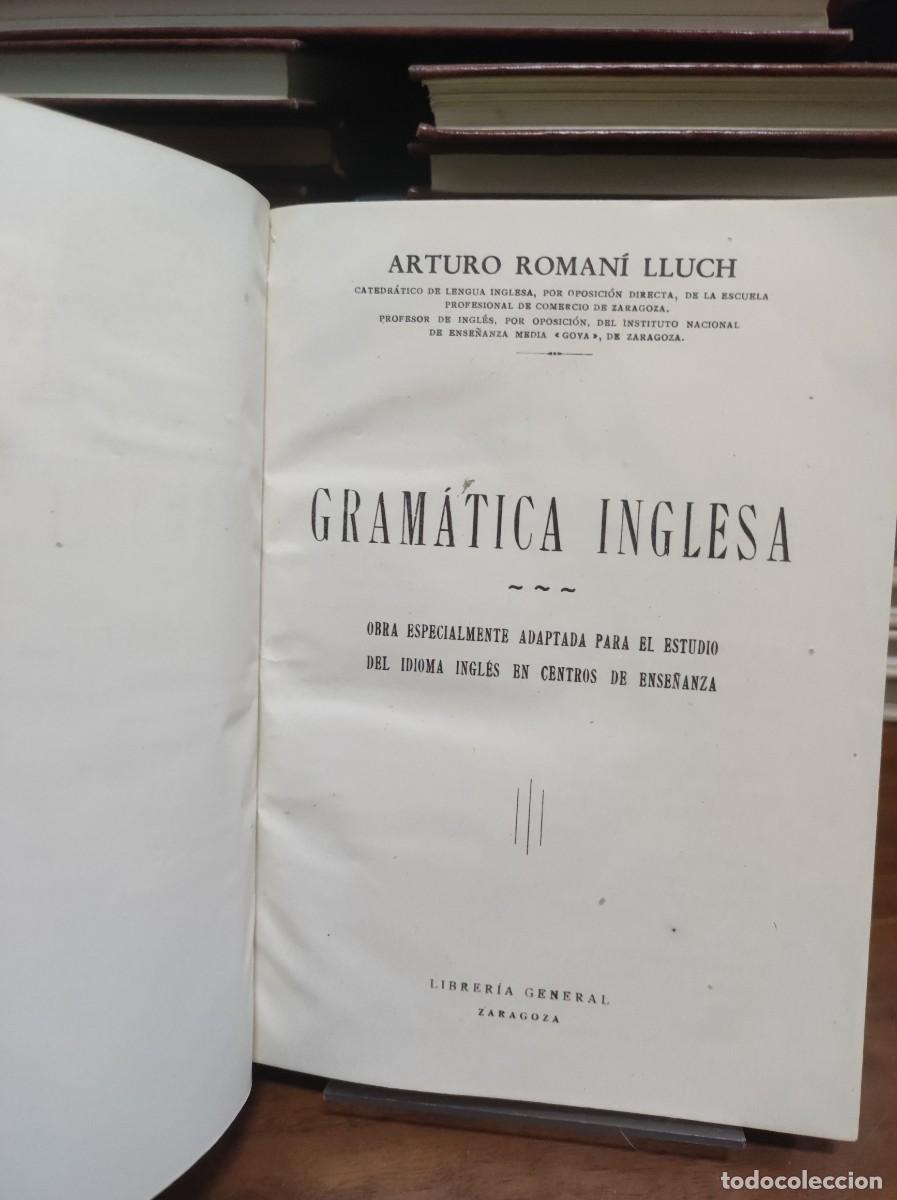 Libros: Gram&aacute;tica Inglesa Arturo Roman&iacute; Lluch Librer&iacute;a General (Zaragoza) - Foto 2