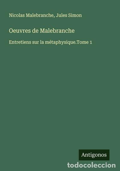 Livres: Oeuvres de Malebranche- 9783388147079