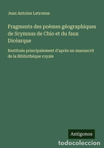 Livres: Fragments des po&egrave;mes g&eacute;ographiques de Scymnus de Chio et du faux Dic&eacute;arque- 9783563056301
