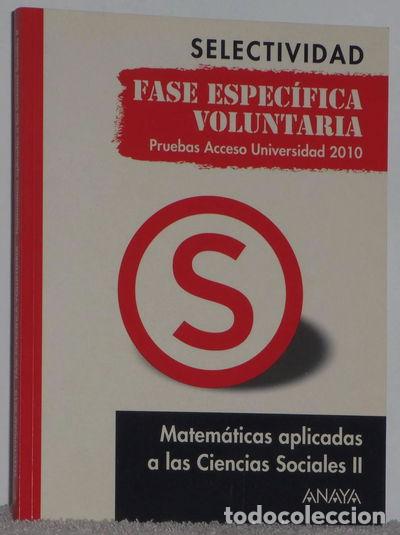 books: Matem&aacute;ticas aplicadas a las Ciencias Sociales II- 9788467801736