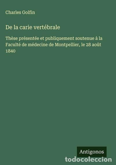 Livres: De la carie vert&eacute;brale- 9783563073117
