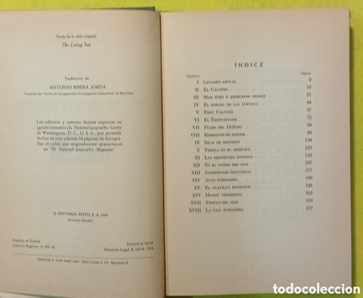 Libros: El mar viviente, Cousteau - Foto 7