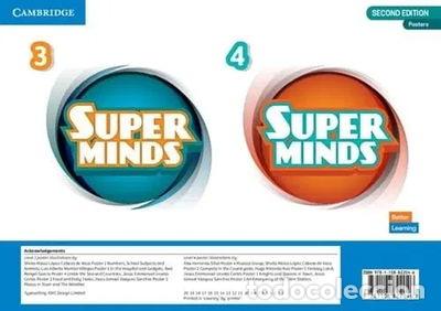 Livres: Super Minds Levels 3-4 Poster Pack British English- 9781108822046