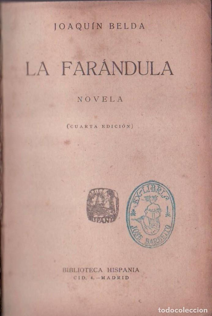 Libros: BELDA, Joaqu&iacute;n.- - La far&aacute;ndula. - Foto 1