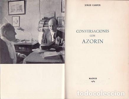 Libros: CAMPOS, Jorge.- - Conversaciones con Azor&iacute;n. - Foto 1