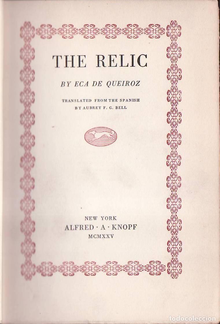 Libros: E&Ccedil;A DE QUEIROZ, Jos&eacute; Mar&iacute;a.- - The relic. - Foto 1