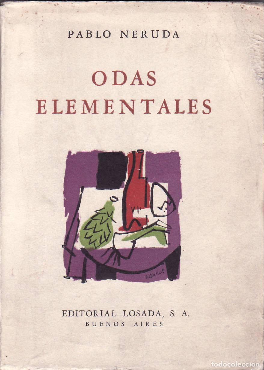 Libros: NERUDA, Pablo.- - Odas elementales. Cubierta de Baldessari. - Foto 1