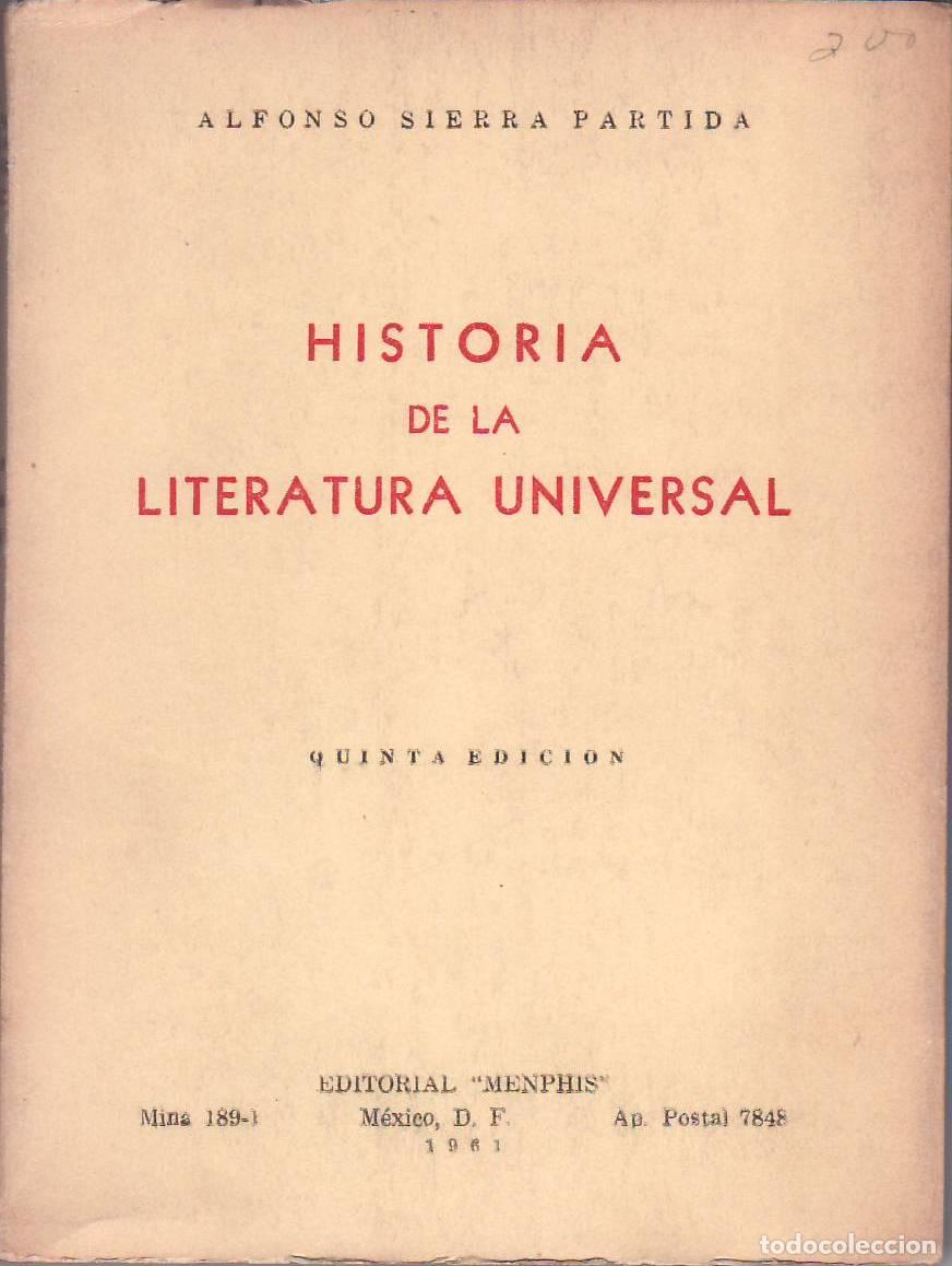 books: SIERRA PARTIDA, Alfonso.- - Historia de la Literatura Universal.