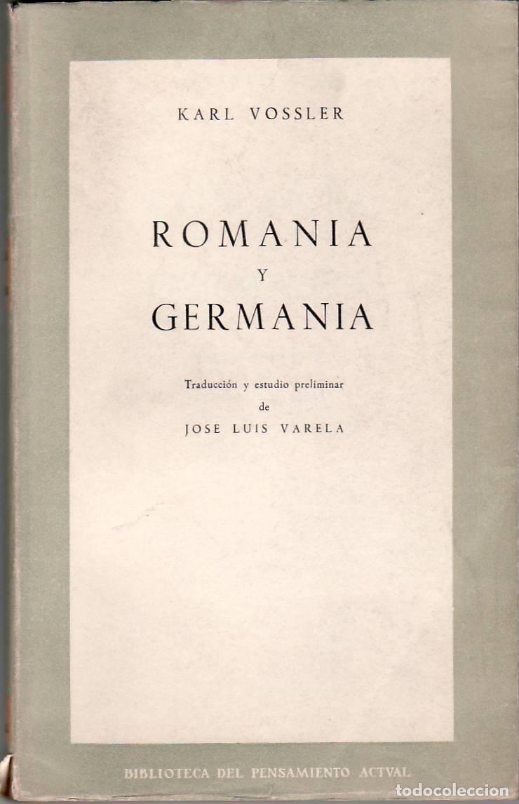 Libros: VOSSLER, Karl.- - Romania y Germania. - Foto 1