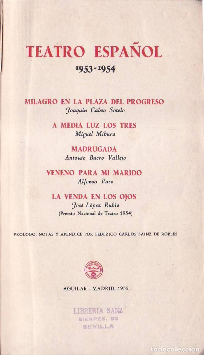 Libros: VV. AA.- - Teatro espa&ntilde;ol 1953-1954. - Foto 1