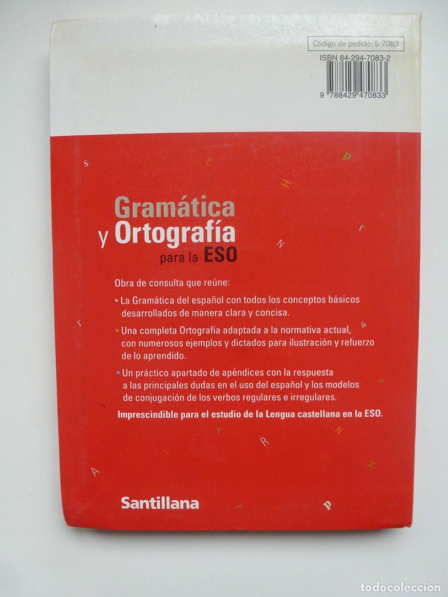 Libros: GRAM&Aacute;TICA Y ORTOGRAF&Iacute;A PARA LA ESO. SANTILLANA - Foto 2