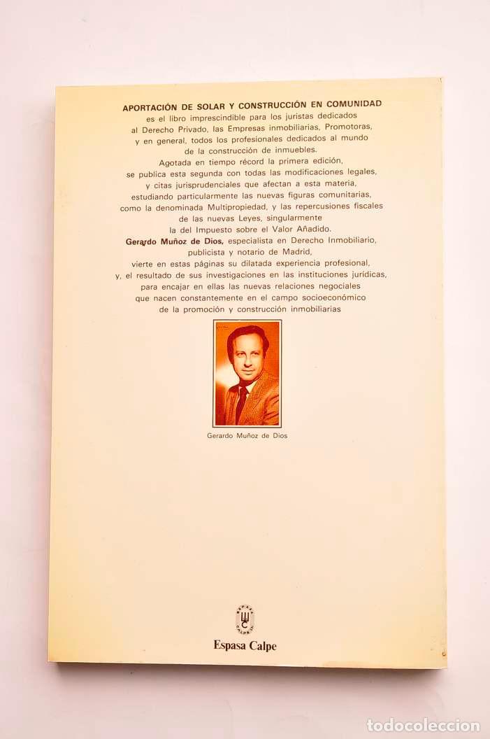 Libros: Aportaci&oacute;n de solar y construcci&oacute;n en comunidad - MU&Ntilde;OZ DE DIOS, Gerardo - Foto 3