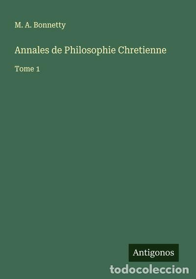 Libros: Annales de Philosophie Chretienne: Tome 1- 9783563058053