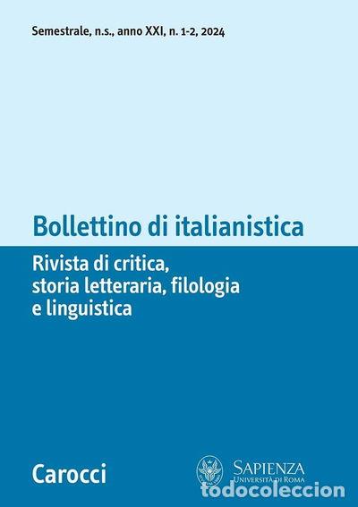 Libri di seconda mano: Bollettino di italianistica (2024) (Vol. 1-2)- 9788829019335