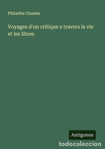 Libros: Voyages d'un critique a travers la vie et les libres- 9783388133126