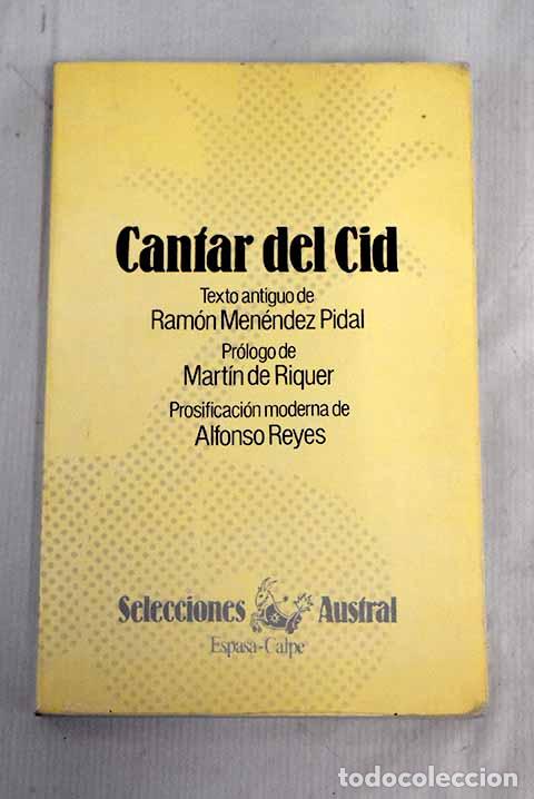 Libros: Cantar del Cid: : Espasa Calpe.