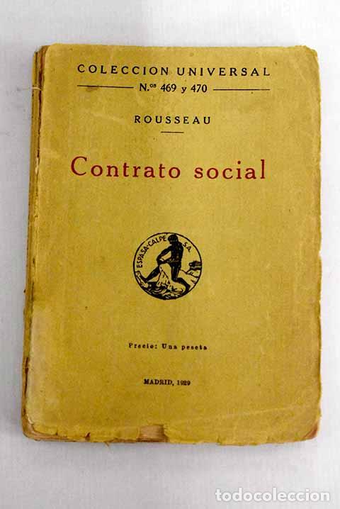 Libros: Contrato social: Rousseau, Jean-Jacques.- Rousseau, Jean-Jacques