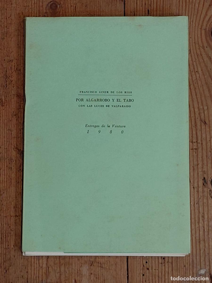 Libros: POR ALGARROBO Y EL TABO con la luces de Valpara&iacute;so - Giner de los R&iacute;os, Francisco