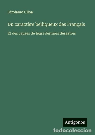 Livros em segunda m&atilde;o: Du caract&egrave;re belliqueux des Fran&ccedil;ais- 9783388174587