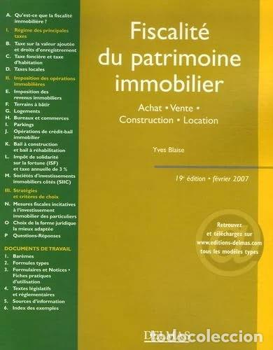 Livros em segunda m&atilde;o: Fiscalit&eacute; du patrimoine immobilier- 9782247071548