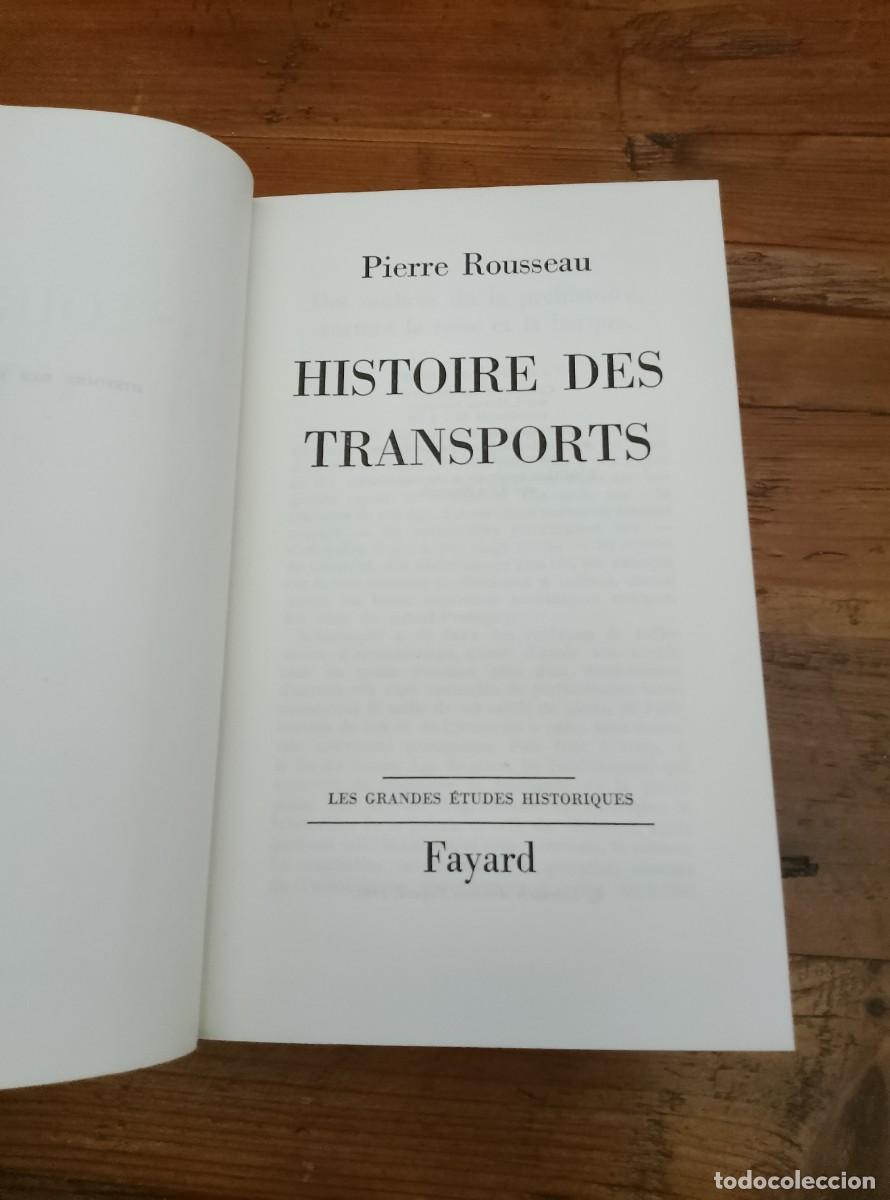 Libros: Pierre Rousseau - HISTOIRE DES TRANSPORTS - Foto 2