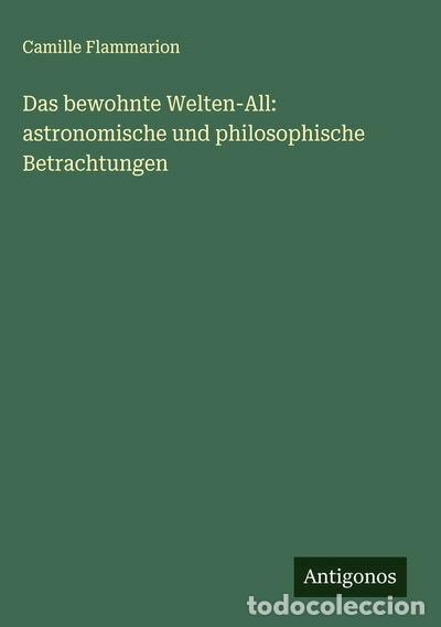 Livros em segunda m&atilde;o: Das bewohnte Welten-All: astronomische und philosophische Betrachtungen- 9783388897882