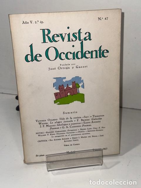 Libros: REVISTA DE OCCIDENTE A&Ntilde;O V 2&ordf; EP N&Uacute;MERO 47 - Foto 1