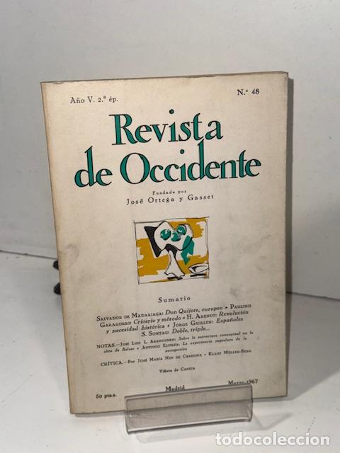 Libros: REVISTA DE OCCIDENTE A&Ntilde;O V 2&ordf; EP N&Uacute;MERO 48 - Foto 1