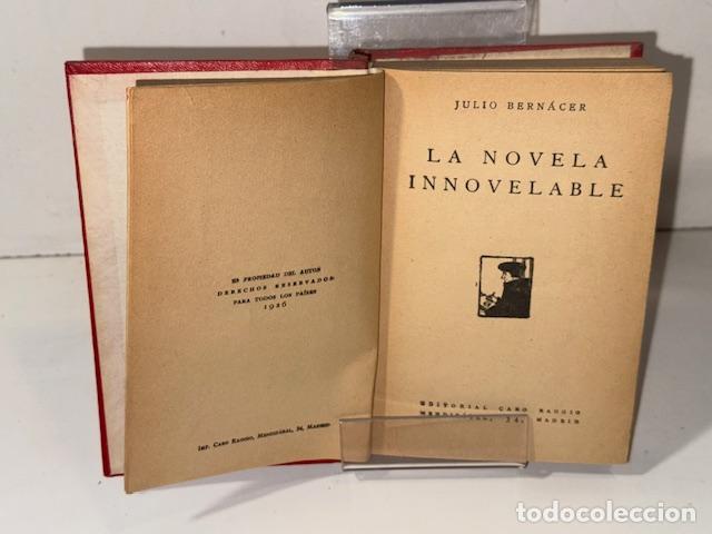Libros: LA NOVELA INNOVELABLE JULIO BERNACER 1926 - Foto 1