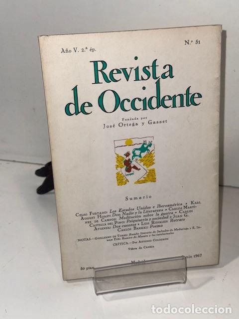 Libros: REVISTA DE OCCIDENTE A&Ntilde;O V 2&ordf; EP N&Uacute;MERO 51 - Foto 1