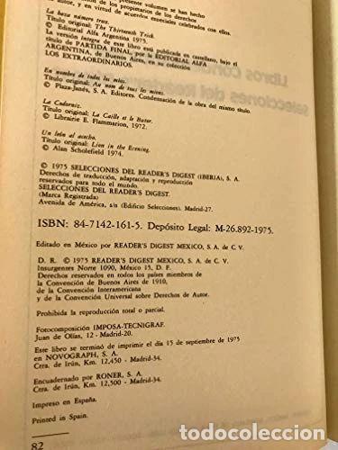 Libros: La baza n&uacute;mero trece - En nombre de todos los m&iacute;os - La codorniz - Un le&oacute;n al...- 9788471421616