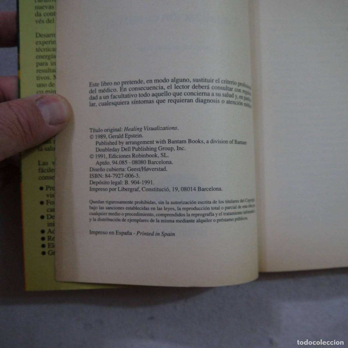 Libros: VISUALIZACI&Oacute;N CURATIVA - GERALD EPSTEIN - ROBINBOOK - 1991 - Foto 5
