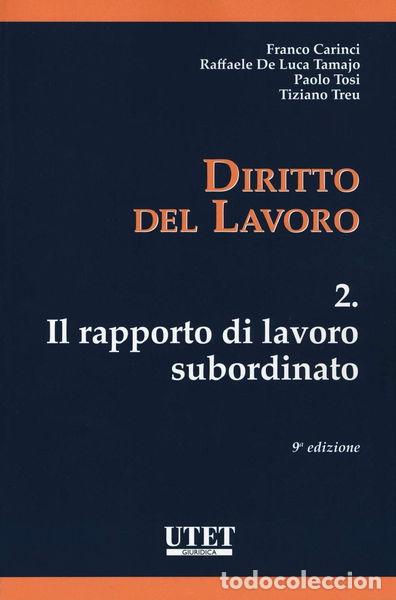 Livros em segunda m&atilde;o: Diritto del lavoro. Il rapporto di lavoro subordinato- 9788859813231