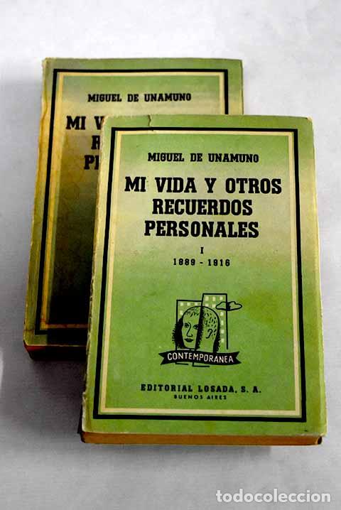 Libros: Mi vida y otros recuerdos personales.- Unamuno, Miguel de