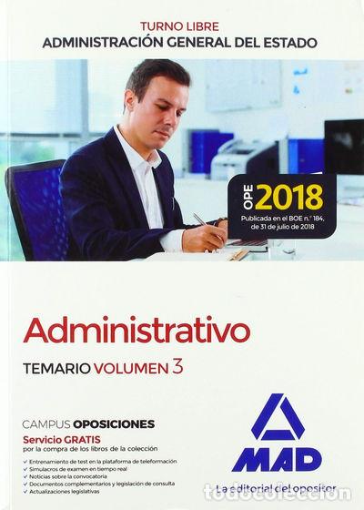 Livros em segunda m&atilde;o: Administrativo de la Administraci&oacute;n General del Estado, Temario volumen 3- 9788414220856