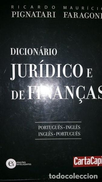 Livros em segunda m&atilde;o: Dicion&aacute;rio Jur&iacute;dico e de Finan&ccedil;as- 9789727073238