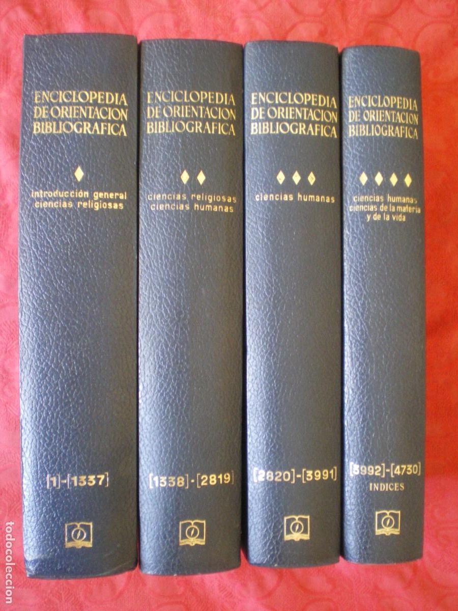 Libros: ENCICLOPEDIA DE ORIENTACI&Oacute;N BIBLIOGR&Aacute;FIACA. 4 TOMOS, COMPLETA. JUAN FLORS EDITOR.