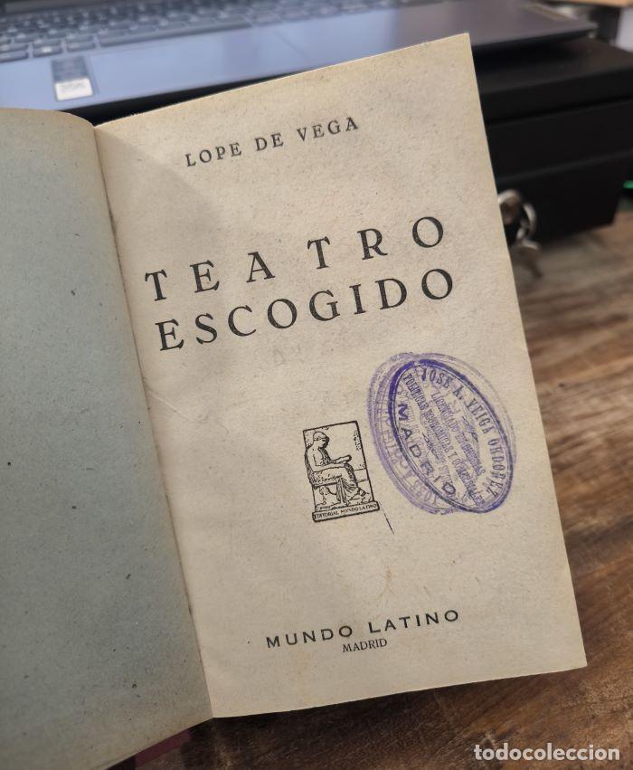 Libros: TEATRO ESCOGIDO - Lope de Vega - Foto 2