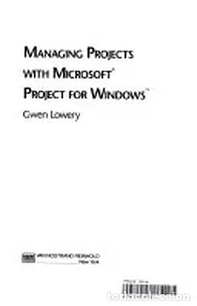 Libros: Managing Projects With Microsoft Project for Windows- 9780442004118 - Foto 1