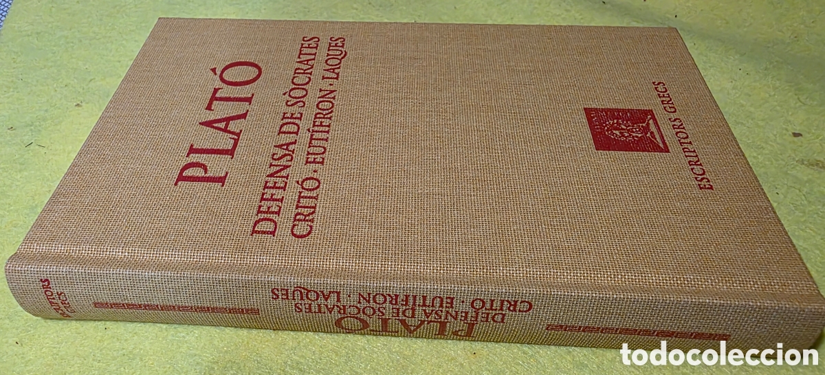 Libros: PLAT&Oacute; defensa de socrates , crit&oacute; , eutiferon, Laques.