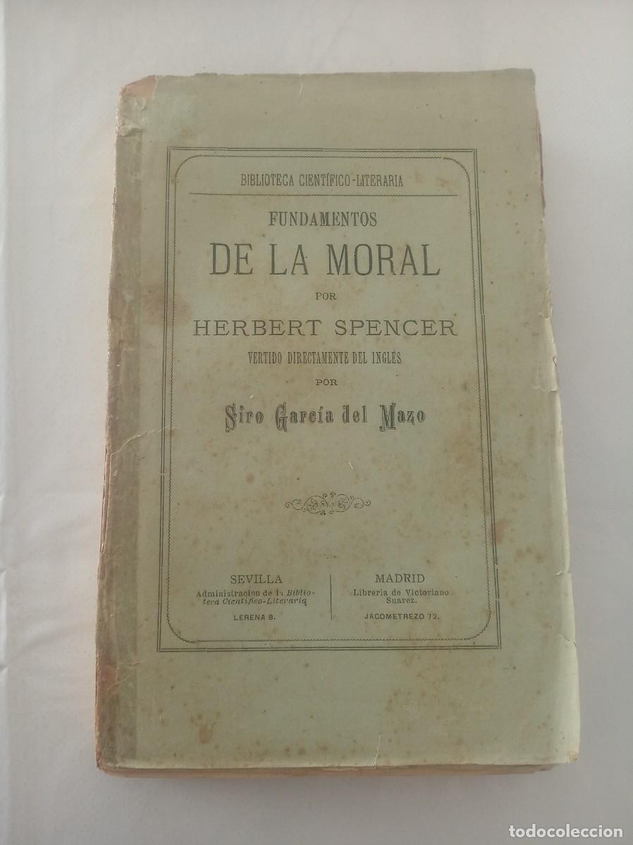 Libros: FUNDAMENTOS DE LA MORAL ( HERBERT SPENCER ) - Foto 1