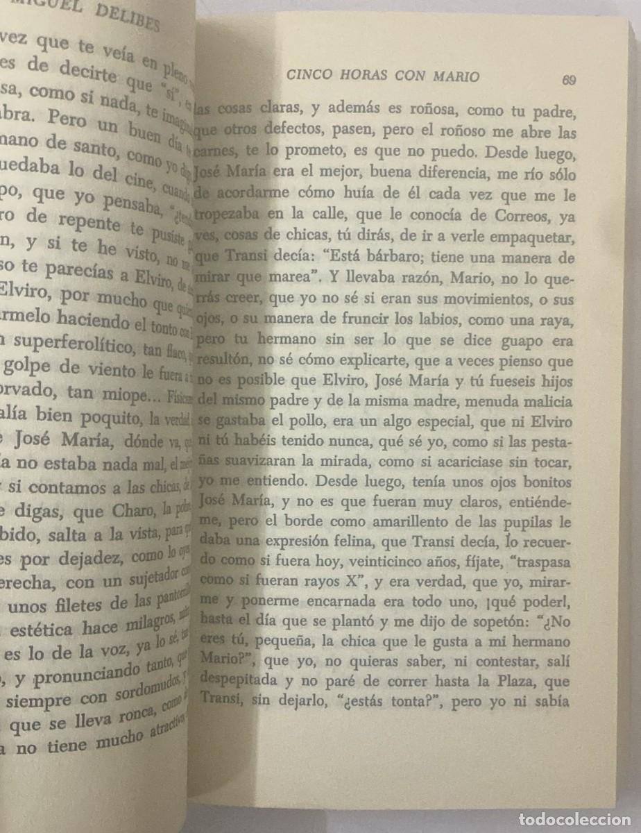 Libros: Cinco horas con Mario - Delibes, Miguel - Foto 3