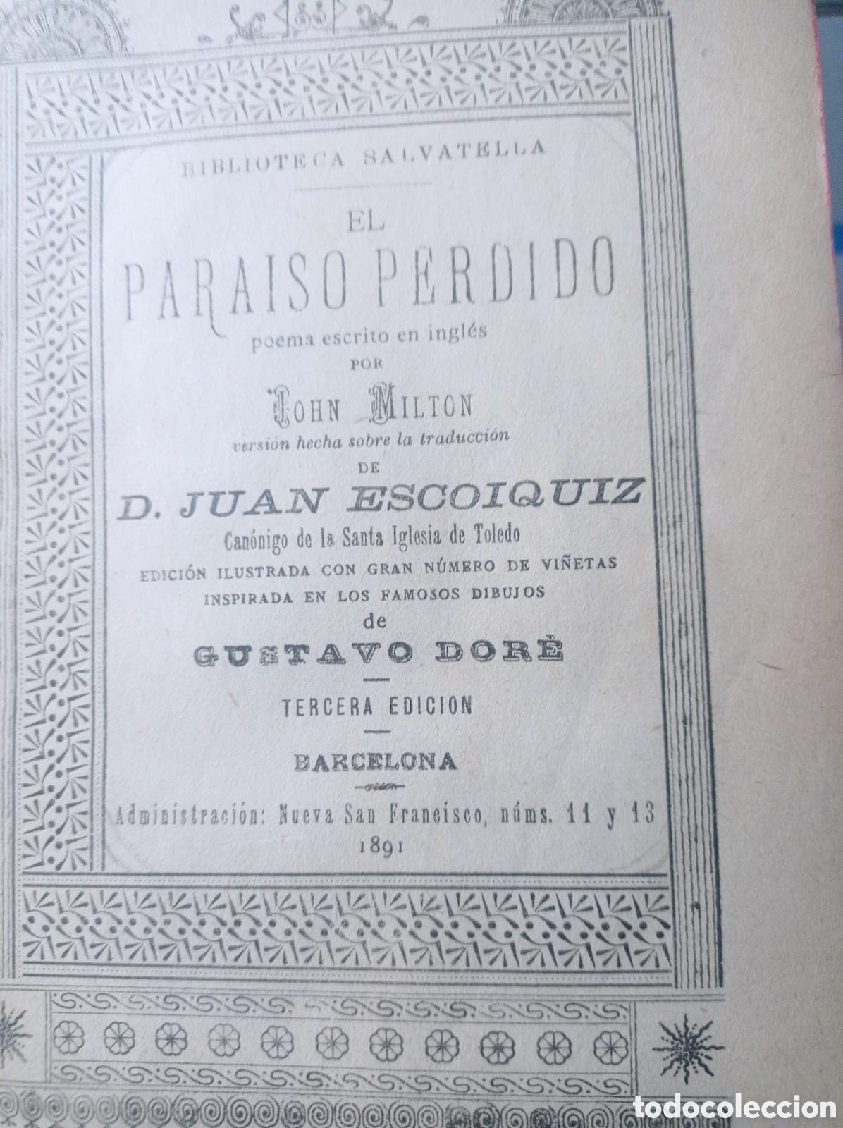 Libros: EL PARA&Iacute;SO PERDIDO. 1991 - Foto 2