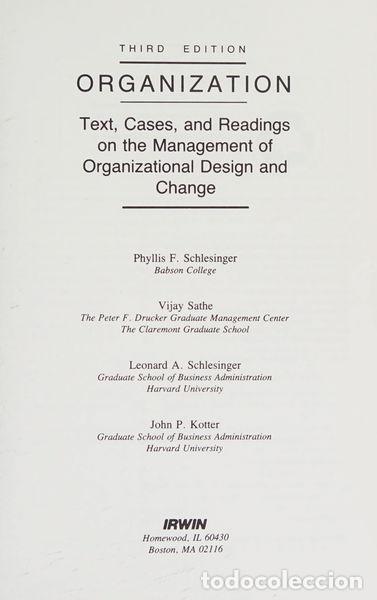 Libros: Organization- 9780256091847 - Foto 1
