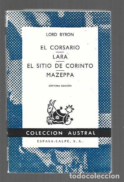 Libros: CORSARIO - EL / LARA / EL SITIO DE CORINTO / MAZEPPA - LORD BYRON - Foto 1