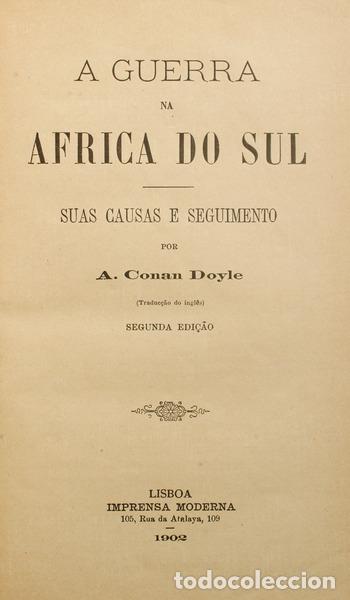 Libros: CONAN DOYLE. (Arthur) - A GUERRA DA AFRICA DO SUL. - Foto 1