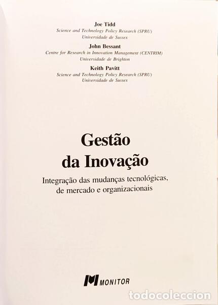 Libros: TIDD. (Joe), John Bessant e Keith Pavitt. - GEST&Atilde;O DA INOVA&Ccedil;&Atilde;O. - Foto 2