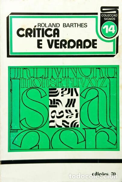 Libros: BARTHES. (Roland) - CR&Iacute;TICA E VERDADE. - Foto 1