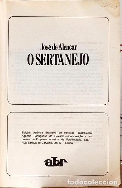 Libros: ALENCAR. (Jos&eacute; de) - O SERTANEJO. - Foto 2
